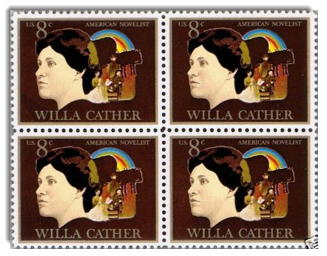 Postage stamps honoring Willa Cather